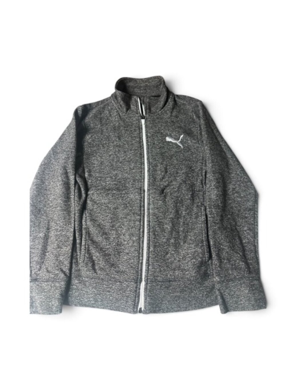 Puma Youth Size 10-12 Gray Zip Up Jacket